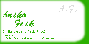 aniko feik business card