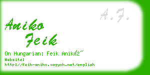 aniko feik business card